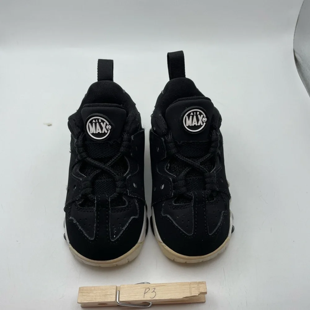Nike Airmax 2 baby black suede sneakers size 4C